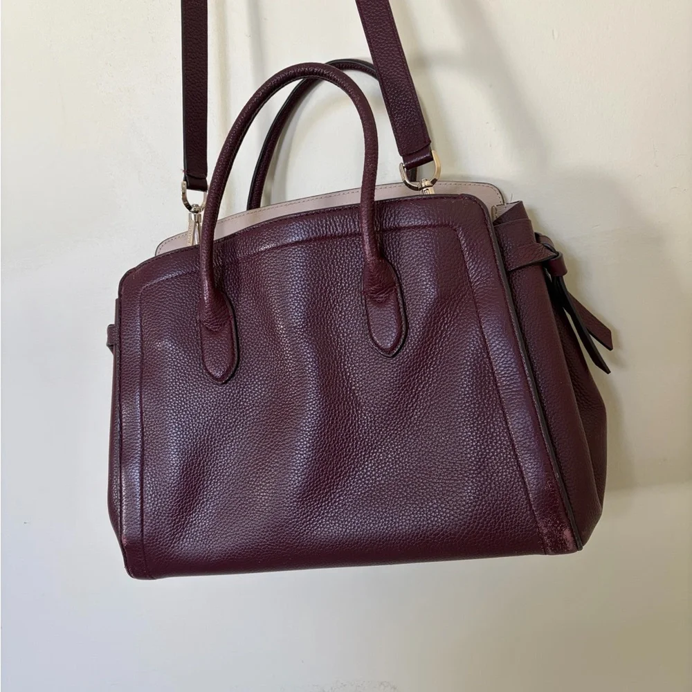 Kate Spade New York medium knott pebbled leather satchel flawed - Picture 7 of 9